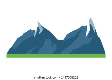 Nature mountains with snow peaks scenery ,vector illustration .graphic design.