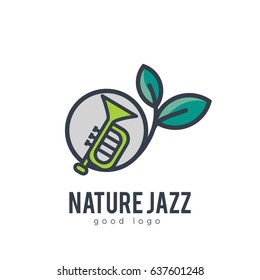 Nature Music Jazz Simple Icon Logo Design