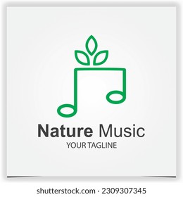 nature music logo premium elegant template vector eps 10