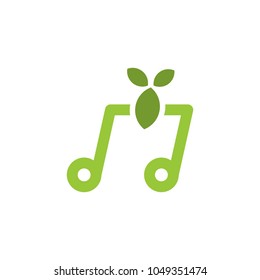 Nature music. Vector logo template