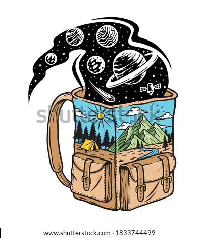 Nature in my bag illustration
