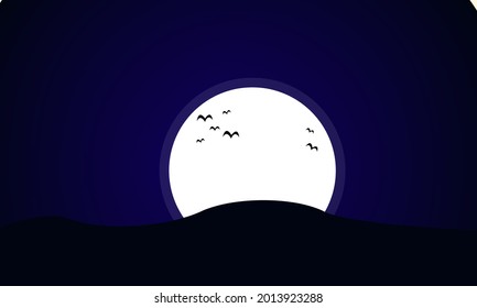 Fondo vectorial de la noche de la naturaleza con cielo estrellado, montañas y superficie de agua. Paisaje y montaña con ilustraciones estelares de cosmos estelares.Fondo natural para banner, volante, afiche y cubierta, vector