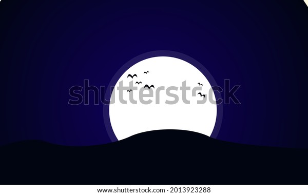Nature night vector background with starry sky,\
mountains and water surface. Landscape and mountain with cosmos\
starlight sky illustration.nature background for banner, flyer,\
poster and cover,\
vector