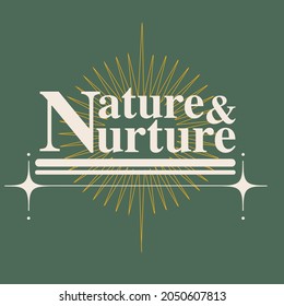 NATURE AND NURTURE VECTOR GRAPHIC