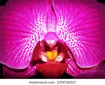 Nature Object Vector Template Orchid Flower