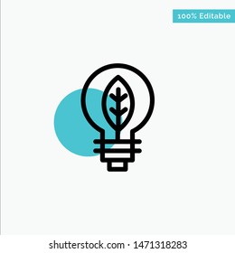 Nature, Of, Power, Bulb turquoise highlight circle point Vector icon. Vector Icon Template background