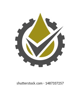nature oil gear and gas logo design vector illustrations