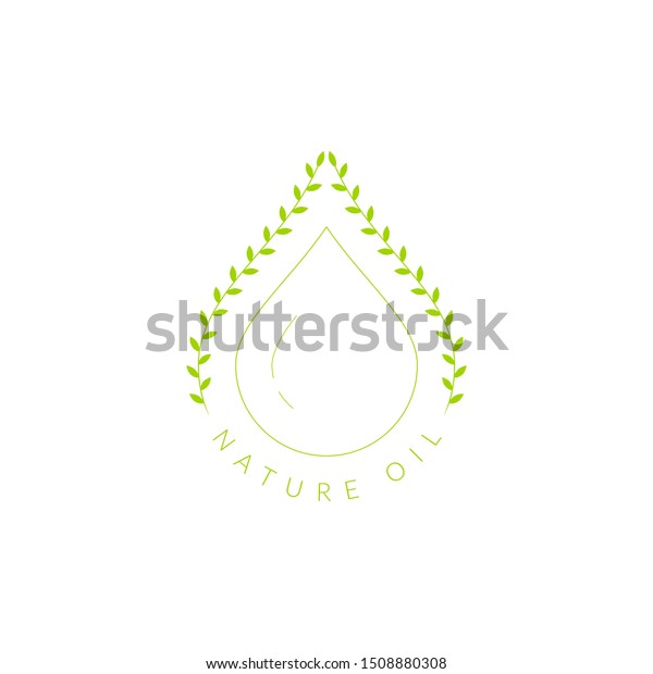 Nature Oil Logo Design Template Stock Vector Royalty Free 1508880308
