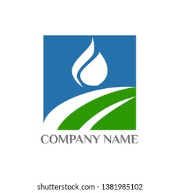 nature oil logo design vector