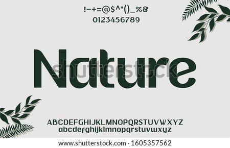 nature orgamoc typeface sans serif feminime font