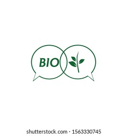 nature organic, bio nature, logo type illustration vector