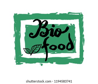 Nature organic bio sign and logo. Healthy fruit and vegan food or product badges, patches, tags. Usable for shirt print, restaurant, bar, fresh market, cafe, farm and natural product packaging