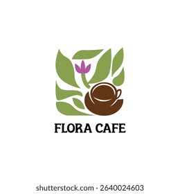 Nature organic cafe logo design