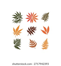Nature and organic elements silhouette vector design showcasing pure natural harmony