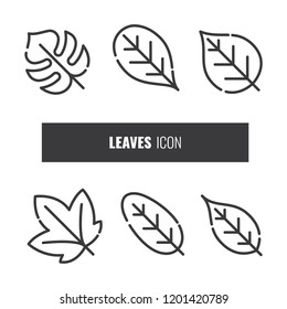 nature organic  leaf leaves black line arts icon vector template
