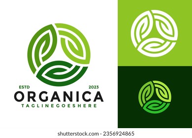 Nature Organic Leaf logo design vector symbol icon illustration