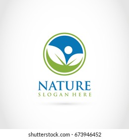 Nature Organic Logo Template Vector Illustration Stock Vector (Royalty ...