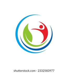 Nature organic people health abstract logo vector image