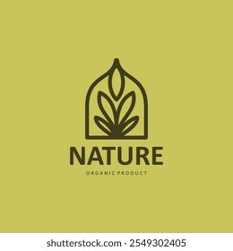 Nature Organic Product Logo Design. Organic Label Icon. Leaf Icon