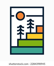 The nature outdoor camping vector badge patch t shirt art