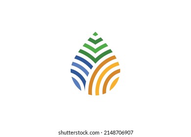 Nature Outdoor Colored Logo Vector