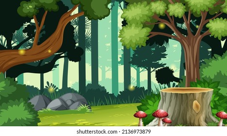 Nature outdoor forest background illustration