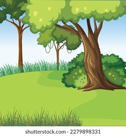 Nature outdoor forest background Vector