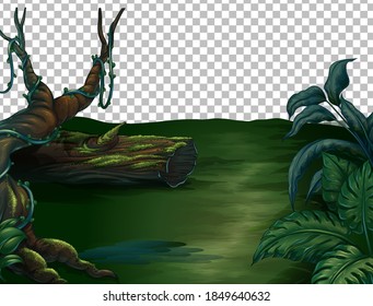 Nature outdoor landscape transparent background illustration
