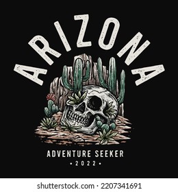 nature outdoor skull vintage illustration design