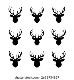 Nature in Outline: Minimal Deer Head Designs