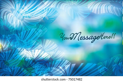 nature overlap blue pattern vector background