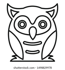 Nature owl icon. Outline nature owl vector icon for web design isolated on white background