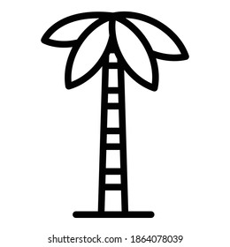 Nature palm tree icon. Outline nature palm tree vector icon for web design isolated on white background