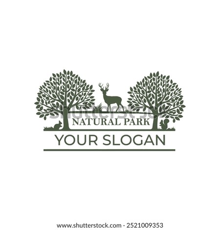 NATURE PARK natural park logo National Park Service Logo tree landscapes park logo