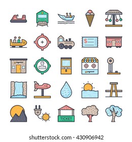 Nature, Park, Plants, Trees Vector Icons 5