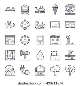 Nature, Park, Plants, Trees Vector Icons 5