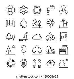 Nature, Park Vector Icons 1