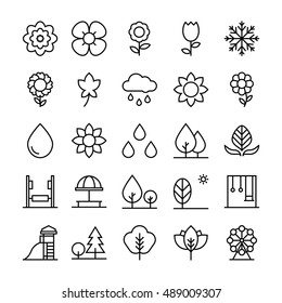 Nature, Park Vector Icons 6