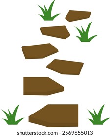 Nature Path Way Stone Illustration