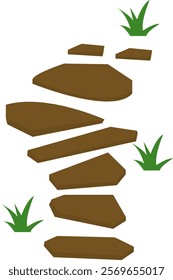 Nature Path Way Stone Illustration