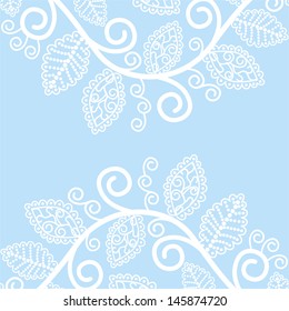 Nature pattern background branch leaves vector illustration