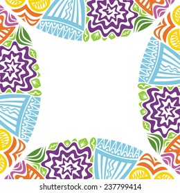 Nature pattern background with floral design element vector illustration