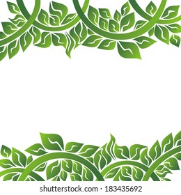 Nature pattern background leaves branch vector illustration