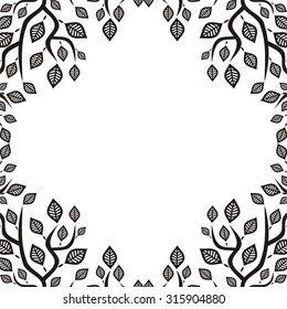 Nature pattern background leaves vector illustration