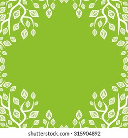 Nature pattern background leaves vector illustration