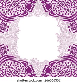 Nature pattern background wedding invitation card vector illustration