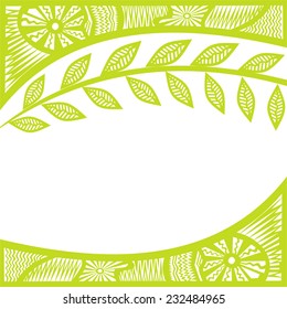 Nature pattern card branch vector illustration