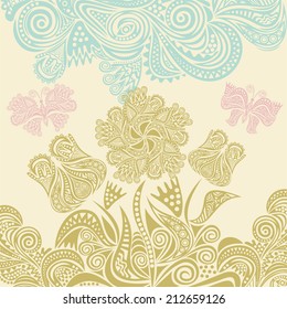 Nature pattern card vector illustration