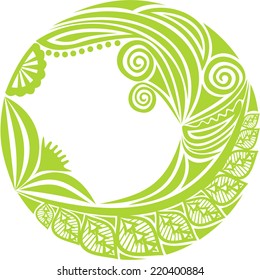 Nature pattern card vector illustration