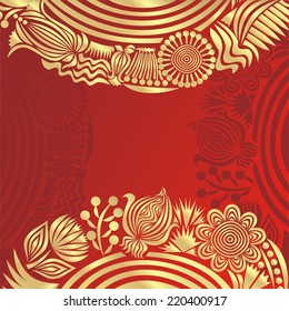 Nature pattern card vector illustration